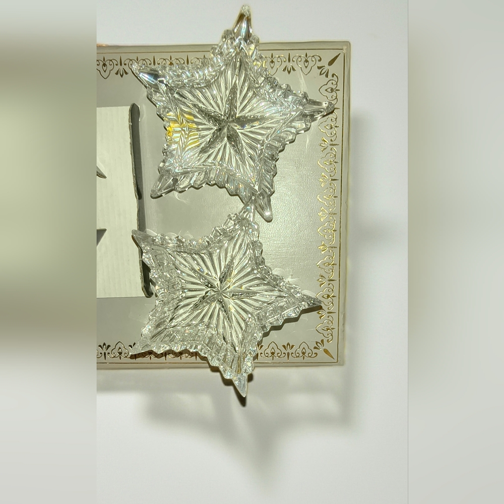 Noritake Star Crystal Ornaments with Gold Trim